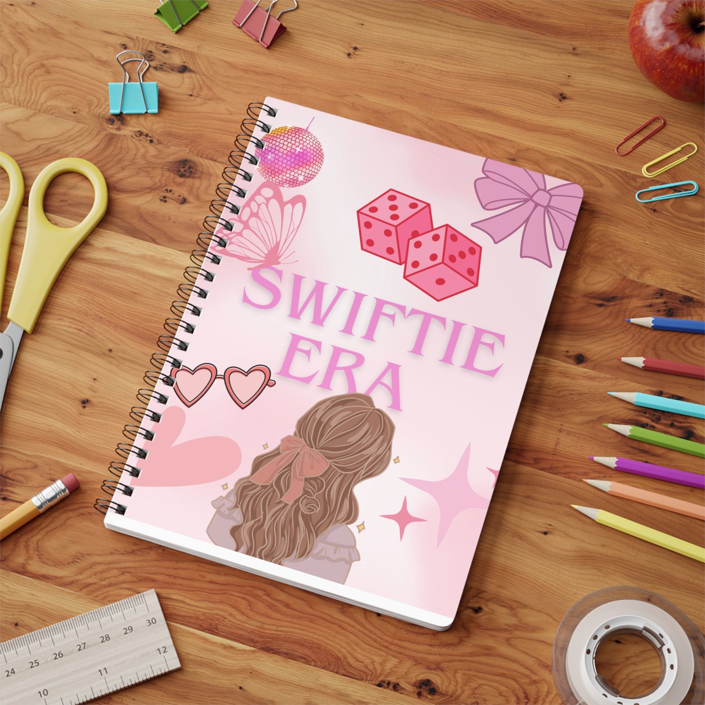 Swiftie Era Notebook, Pink Spiral Journal for Taylor Fans