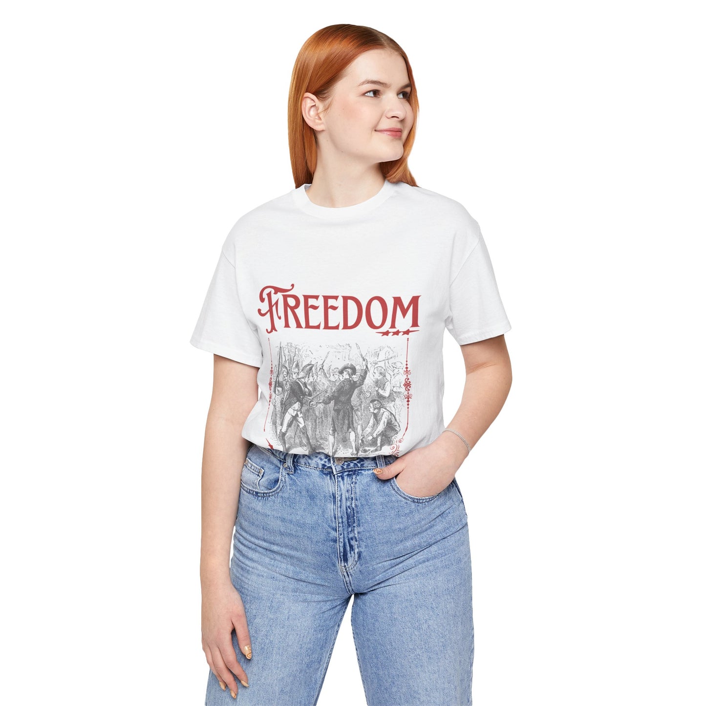 Freedom Graphic Unisex Tee - Casual Comfort Shirt, Freedom Lovers Gift, Vintage Style Tee, Everyday Wear, Ideal for Celebrations