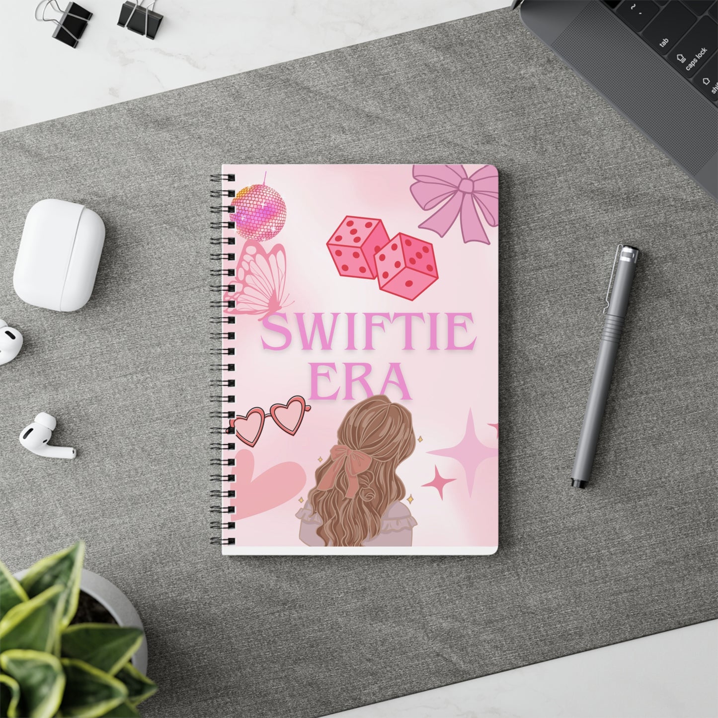 Swiftie Era Notebook, Pink Spiral Journal for Taylor Fans