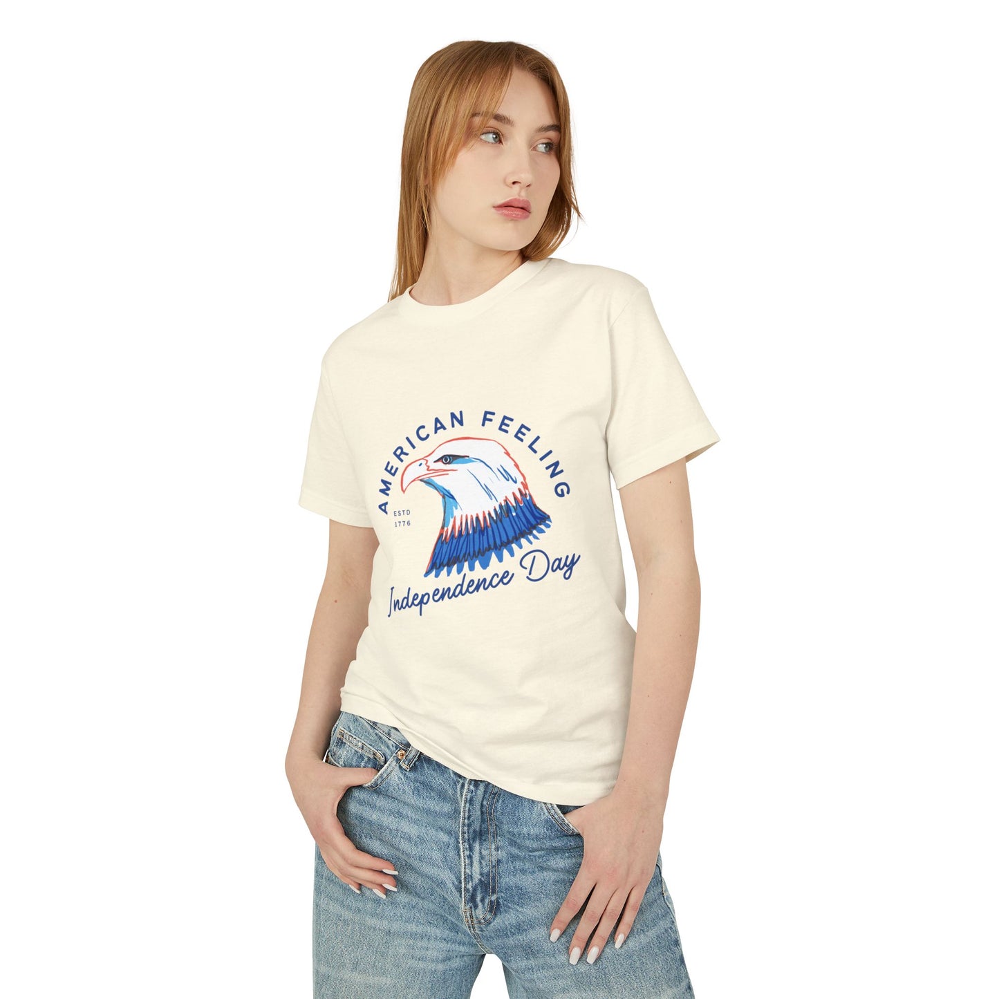 Independence Day Tee, Patriotic Unisex T-Shirt, July 4th Celebration Top, Eagle Graphic Shirt, Casual Summer Wear