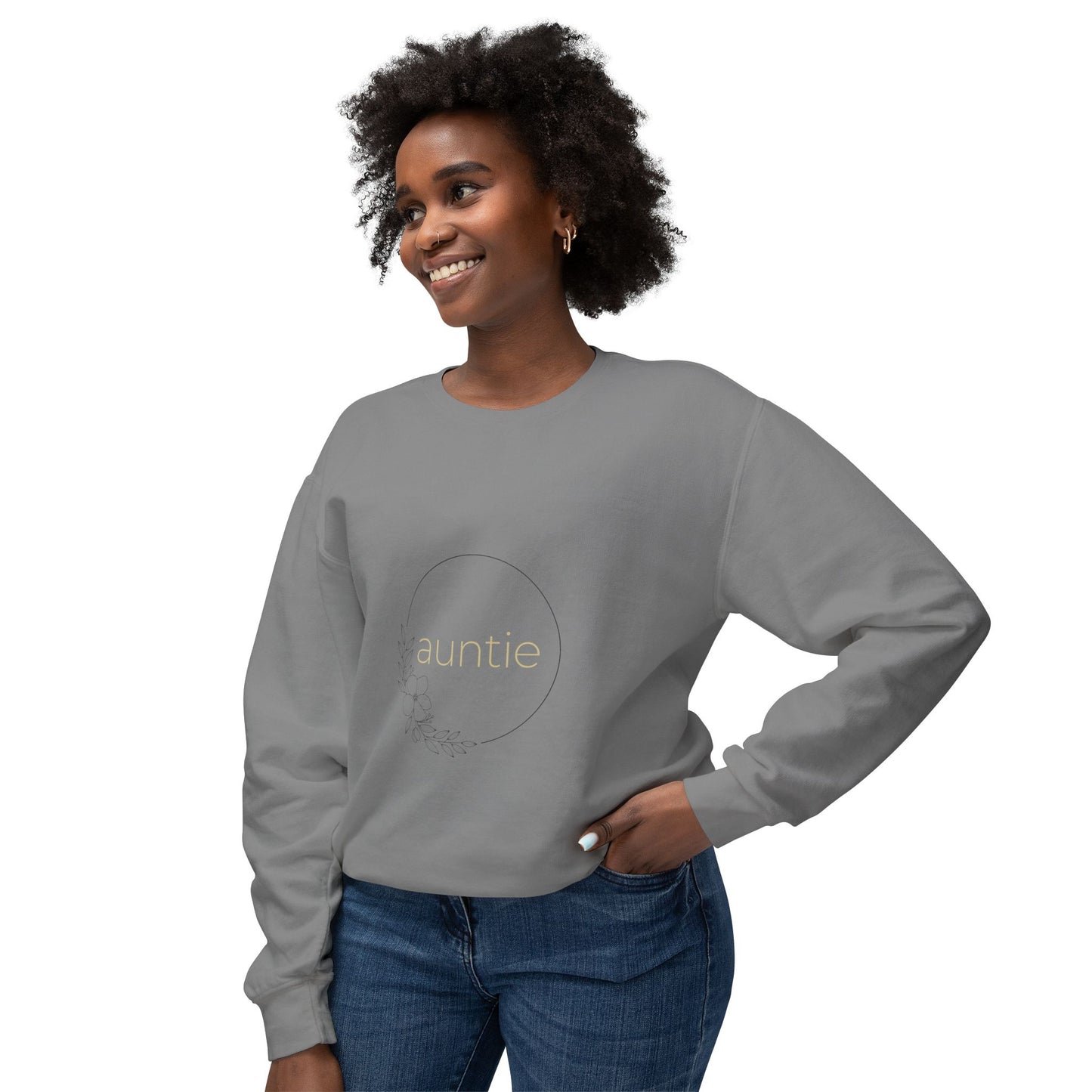 Auntie Floral Lightweight Crewneck Sweatshirt