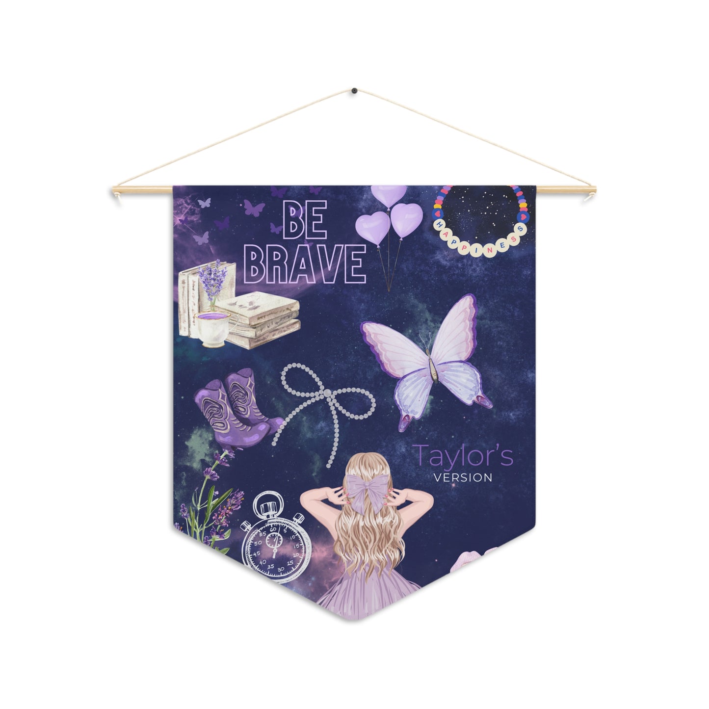 Enchanted Pennant Banner for Inspiration, Be Brave Decor, Taylor’s Version, Wall Hanging, Motivational Room Art