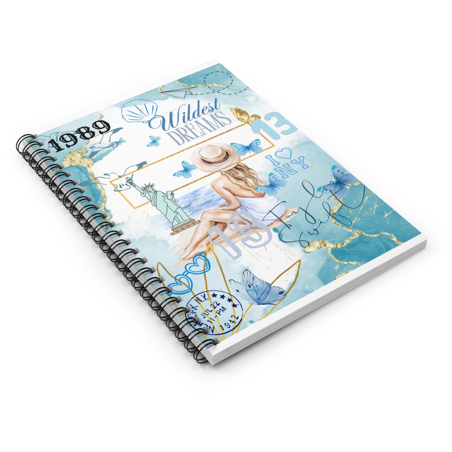 1989 Dreamy Artistic Spiral Notebook, Journal for Note-Taking, Gifts for Students, Travel Journal, 1989 Inspired Design