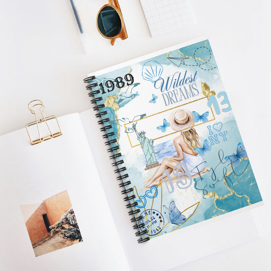 1989 Dreamy Artistic Spiral Notebook, Journal for Note-Taking, Gifts for Students, Travel Journal, 1989 Inspired Design