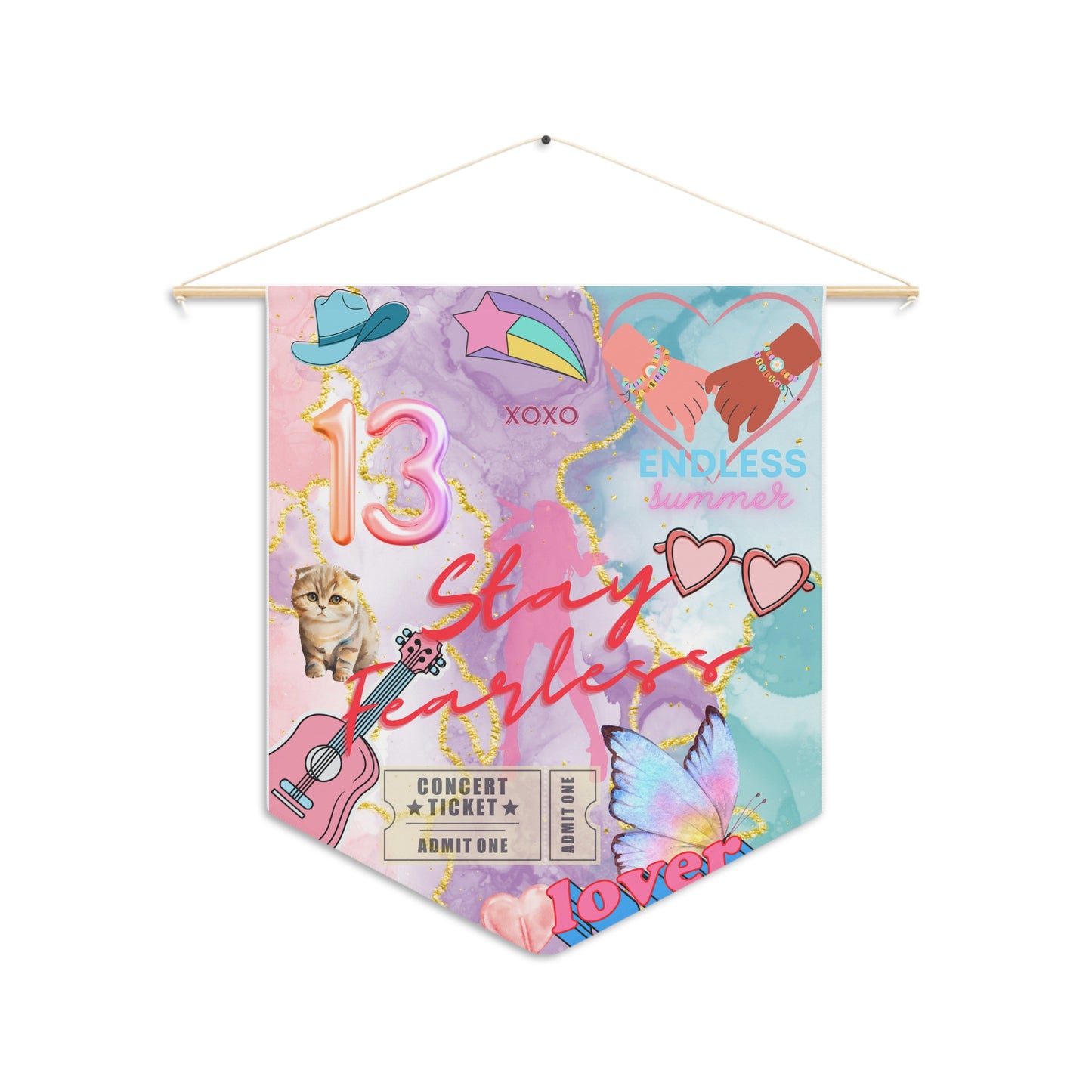Lover Pennant Banner for Wall Decor, Vibrant Room Decoration, Perfect for Teen Room, Festival Decor