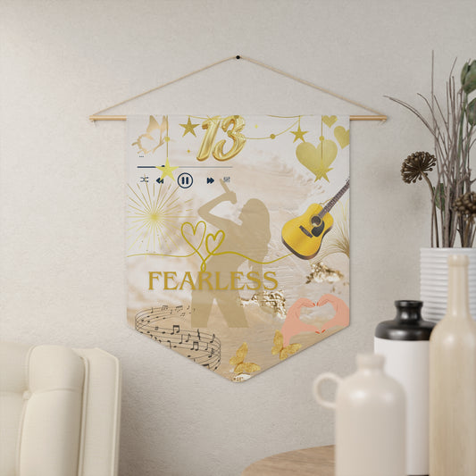 Fearless Music Pennant | Bohemian Wall Decor | Inspiring Home Accent | Gift for Musicians | Concert Room Decoration