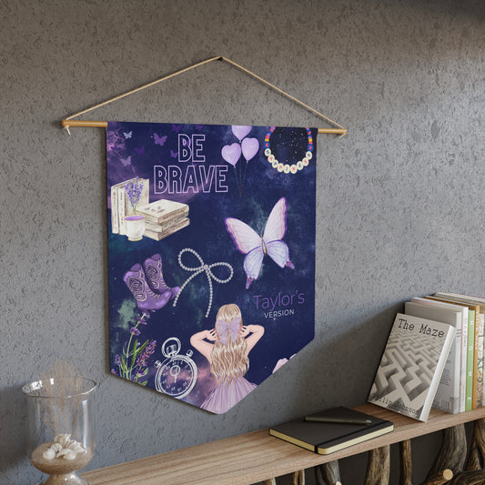 Enchanted Pennant Banner for Inspiration, Be Brave Decor, Taylor’s Version, Wall Hanging, Motivational Room Art
